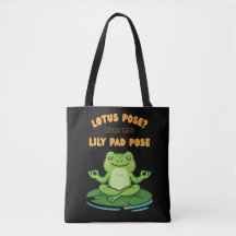 Sapo Engraçado Yoga Cartoon Lotus Lily Pad Design
