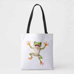 Bolsa Tote Sapo Feliz Brincadeira Jumping No Ar