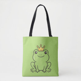 Bolsa Tote Sapo fofo Rainha engraçada verde Capa de telefone