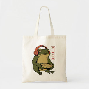 Bolsa Tote Sapo Gamer Japonês Engraçado Vintage Gaming