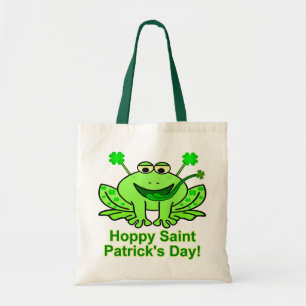Bolsa Tote Sapo irlandês bonito do dia de Patrick de santo