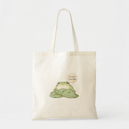 Bolsa Tote Sapo Kawaii de Não Perturbe Dormindo Design