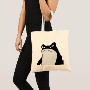 Bolsa Tote Sapo rabugento desenhando arte japonesa por Matsum