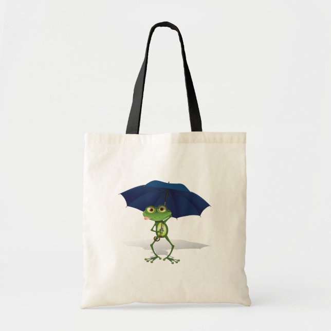 Bolsa Tote Sapo sob um guarda-chuva (Frente)