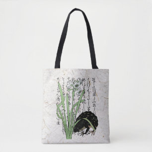 Bolsa Tote Sapo Toad Botânico Japonês do Século XVIII 