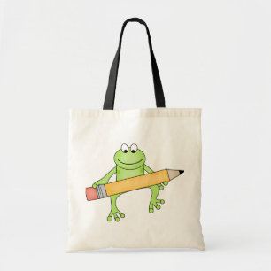 Bolsa Tote Sapo verde com camiseta e presentes do lápis