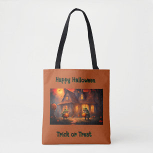 Bolsa Tote Sapos caprichosos decoram para o Halloween