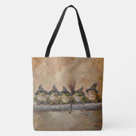 Bolsa Tote Sapos de Salem pintados à mão