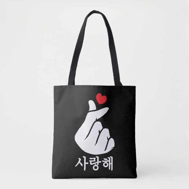 Bolsa Tote Saranghae Love KPop Coreano (Frente)