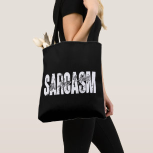 Bolsa Tote Sarcasmo É como eu abraço - Engraçada Vintagem Sar