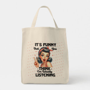 Bolsa Tote Sarcástico Engraçado Cita Coisa De Meninas