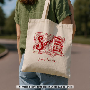 Bolsa Tote Sardinhas Peixe Enlatado Estética de Pescador