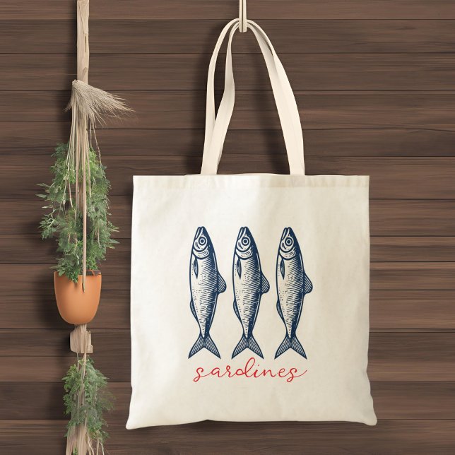 Bolsa Tote Sardinhas, pescador mercado Tote Bag (Criador carregado)