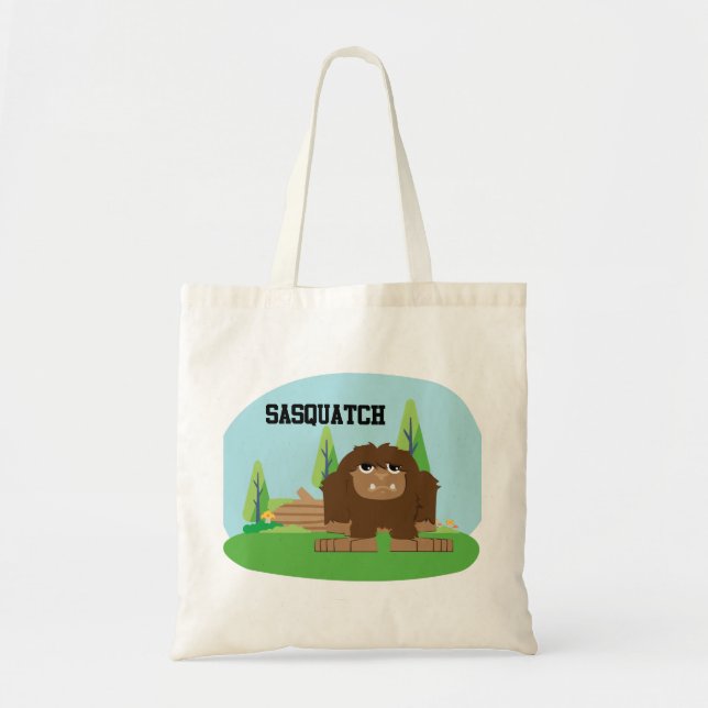 Bolsa Tote Sasquatch de Cartoon Bonito (Frente)