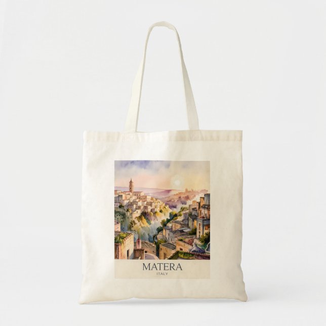 Bolsa Tote Sassi di Matera Viagem Itália Cidade de Caverna Aq (Frente)