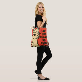 Bolsa Tote Sassy Llama Attitude - Fazenda Quirky Animal Illus
