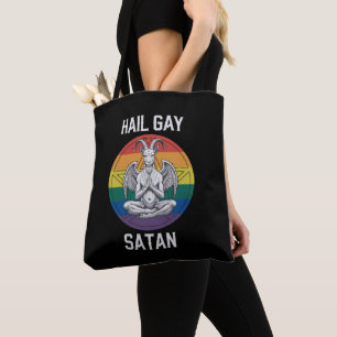 Bolsa Tote Satã de granizo Gay Engraçado Gótico Gótica Capa L