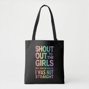 Bolsa Tote Saudação às Garotas Bandeira do Arco-íris Orgulho