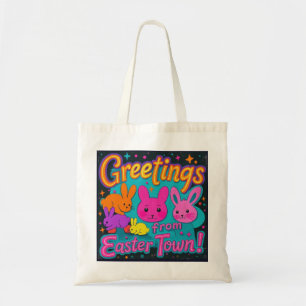 Bolsa Tote Saudação páscoa Dos Bunnies