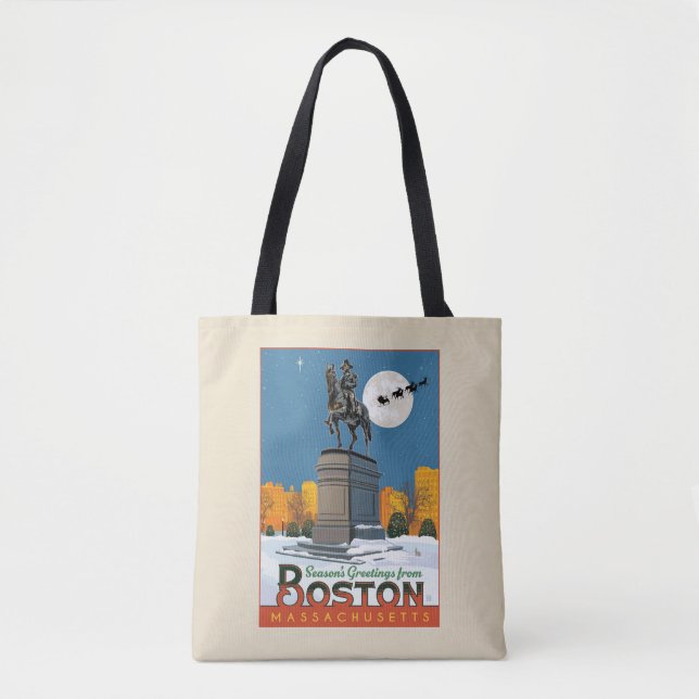 Bolsa Tote Saudações de Boston Common! (Frente)
