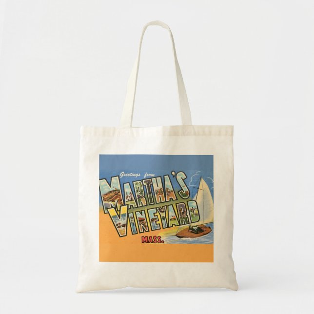 Bolsa Tote Saudações de Marthas Vineyard  (Frente)
