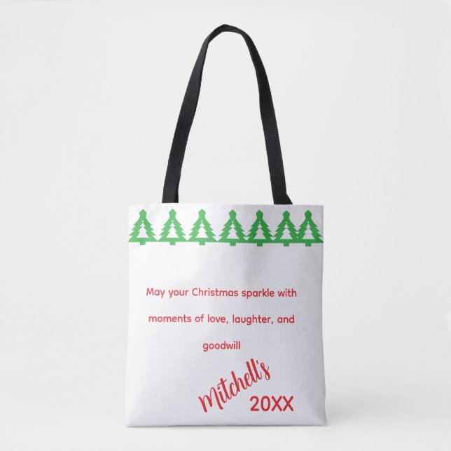 Bolsa Tote Saudações de Natal  (Frente)