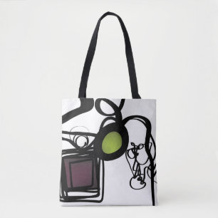 Bolsa Tote Saudações de Philydion: Abstrato Black & White