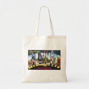 Bolsa Tote Saudações Viagens vintage da Hollywood Californi