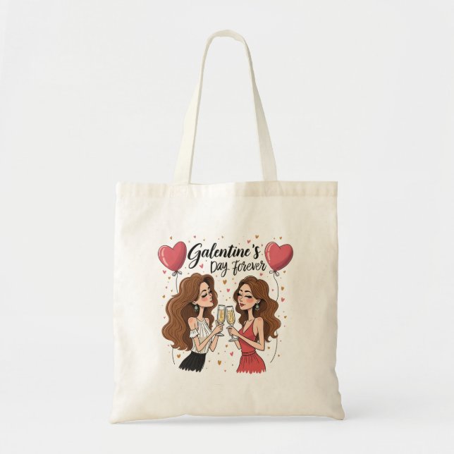 Bolsa Tote Saúde ao dia de Galentine (Frente)