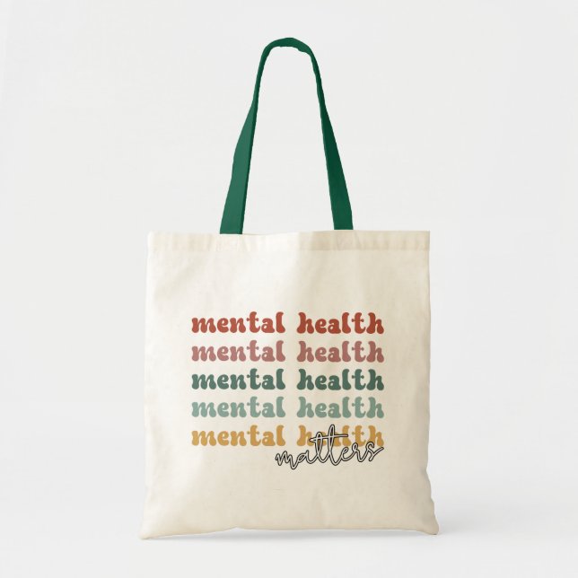 Bolsa Tote Saúde Mental Importa Sensibilização Retroativa (Frente)