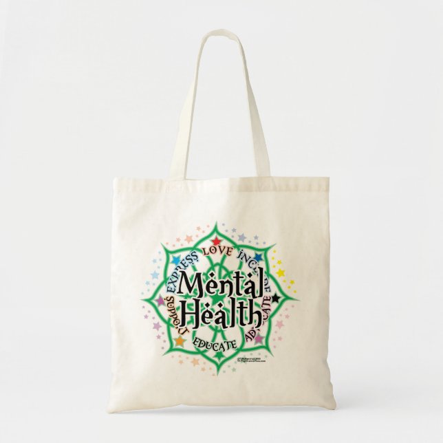 Bolsa Tote Saúde mental Lotus (Frente)