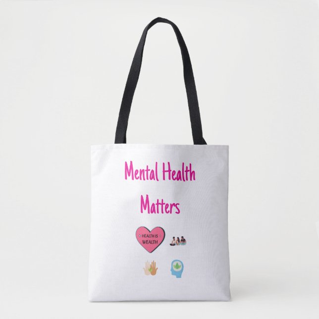 Bolsa Tote Saúde Mental Personalizável Importa Tob (Frente)