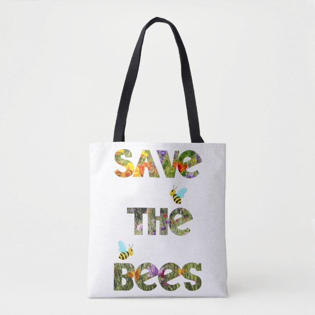 Bolsa Tote Sauvez les abeilles (anglais) (Frente)