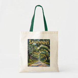 Bolsa Tote Savannah Geórgia Vintage Van Gogh Estilo Alameda d