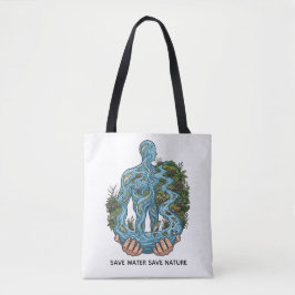 Bolsa Tote Save Water Save Nature Eco-Conscious Environmental