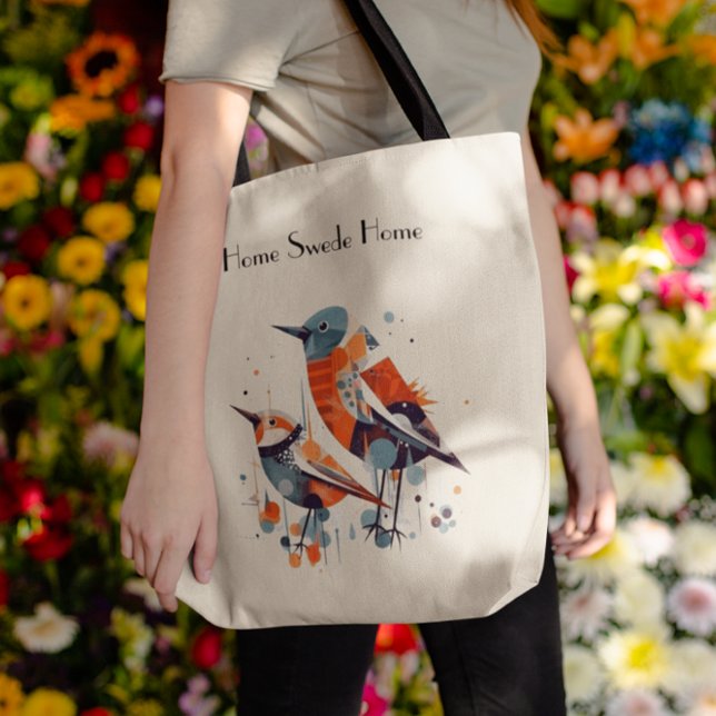 Bolsa Tote Scandi Aviary Duet, personalizado (Criador carregado)