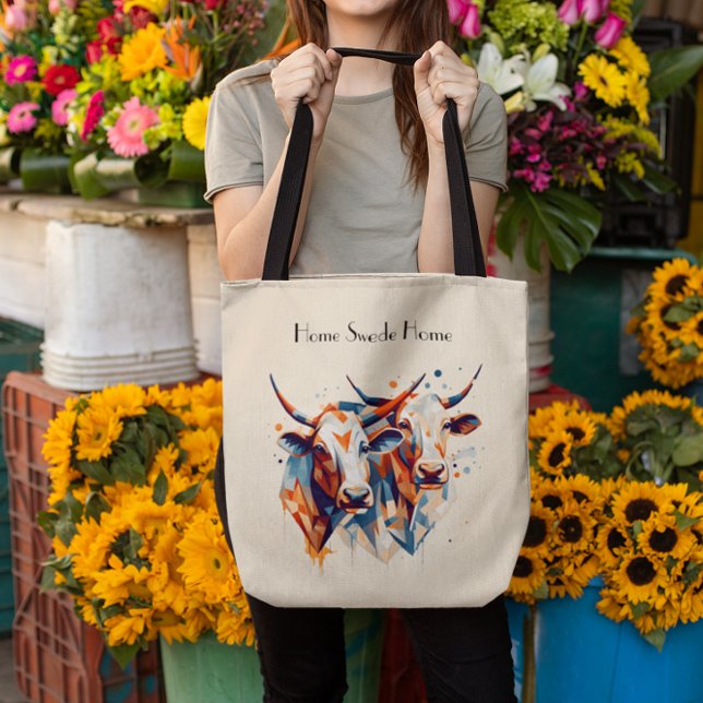Bolsa Tote Scandi Farmhouse Cattle, costume (Criador carregado)