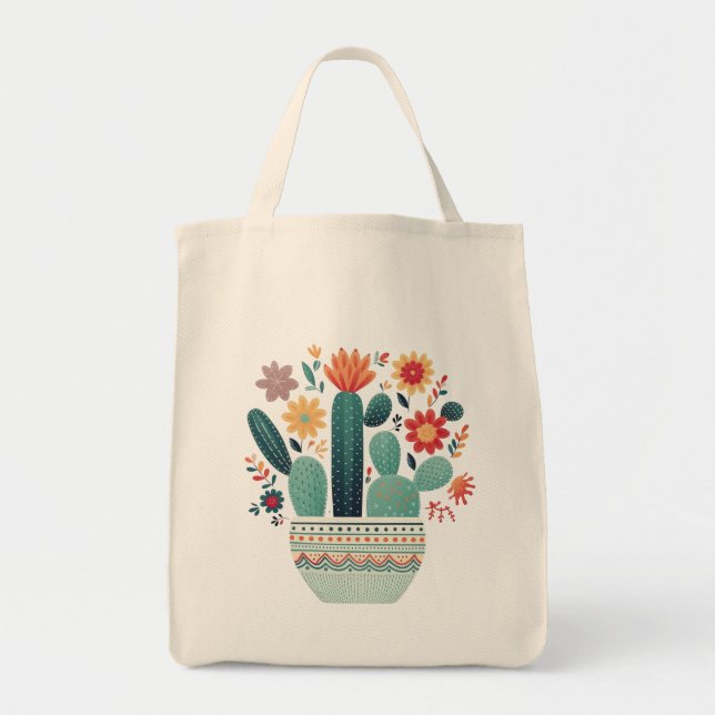 Bolsa Tote Scandinávia Succulent Tote Bag (Frente)