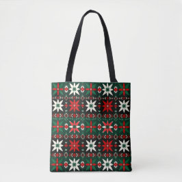 Bolsa Tote Scandinavian Fair Isle Christmas Edition 3
