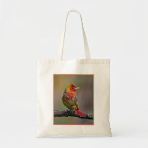 Bolsa Tote Scarlet Tanager Molting - Fotografia original