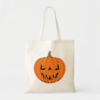 Bolsa Tote Scary Jack-o'-Lantern Halloween Design