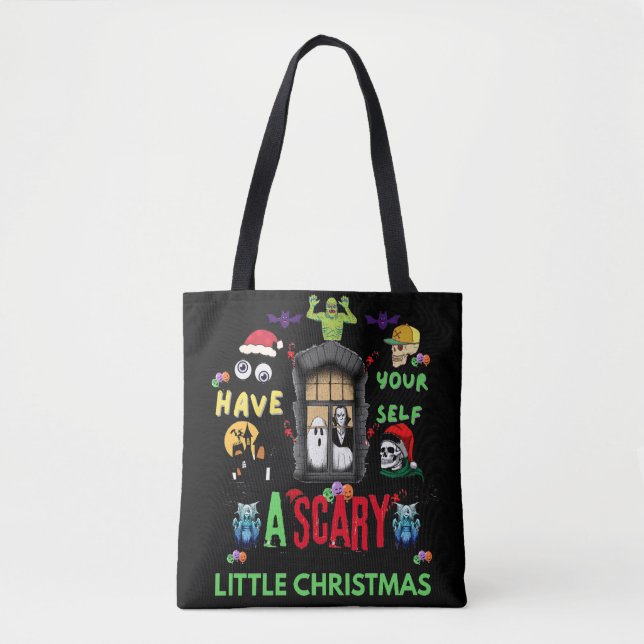 Bolsa Tote Scary Little Christmas Horror Holiday Design   (Frente)