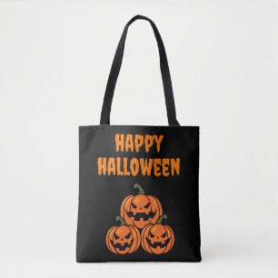Bolsa Tote Scary Pumpkins Happy Hallowen