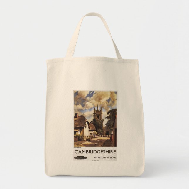 Bolsa Tote Scense Country View British Railways Poster (Frente)