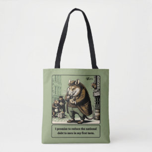 Bolsa Tote Scheming Tails: O político conivente do rato