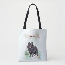 Schipperke Aquarela Cachorro Personalizado