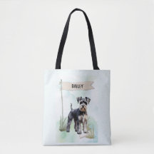 Schnauzer Aquarela Cachorro Personalizado