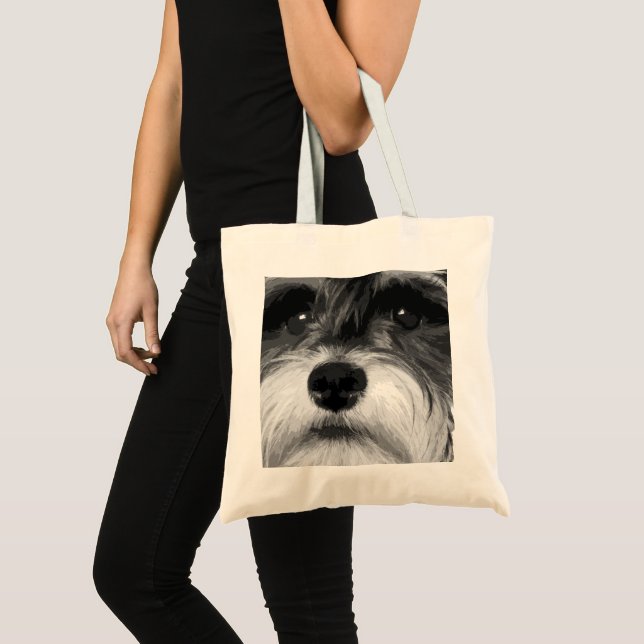 Bolsa Tote Schnauzer diminuto (Frente (produto))