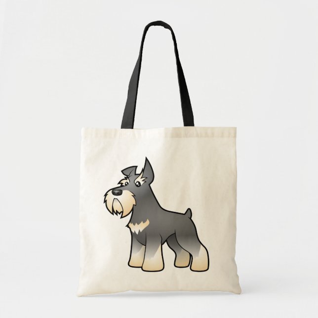 Bolsa Tote Schnauzer dos desenhos animados (Frente)
