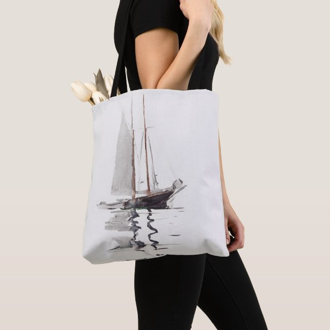 Bolsa Tote Schooner com duas pernas, com Dory, por Winslow Ho (Close Up)